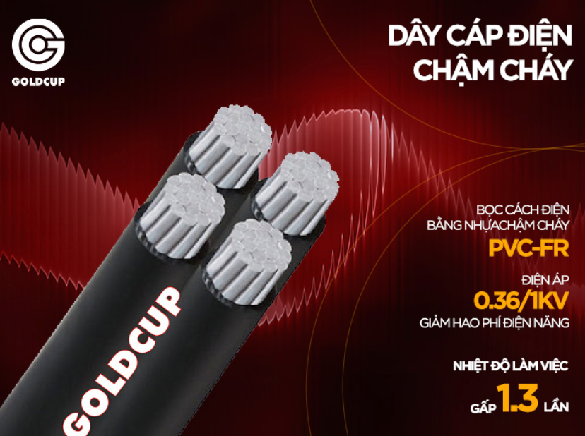 Dây cáp điện chậm cháy GoldCup